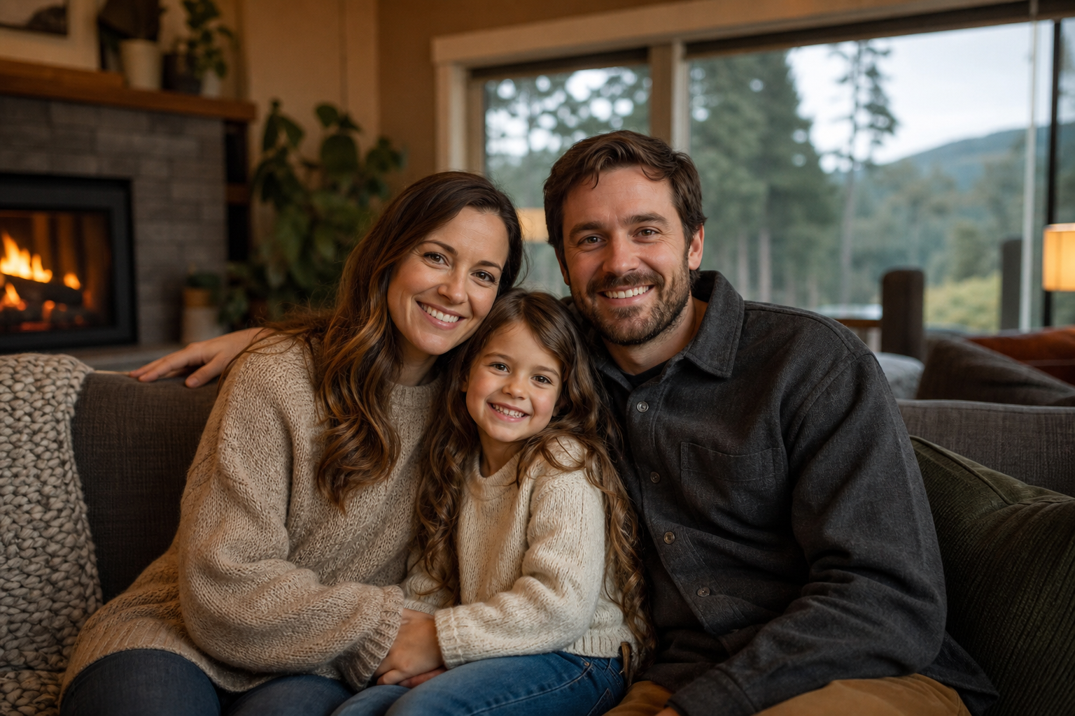 Family comfortable after HVAC installation
